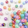 Cuentas pintadas a mano de 16 mm cuentas inferiores cuentas de concha coloridas agujero recto cuentas sueltas accesorios para pulsera diy chapado acrílico productos de alta calidad