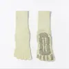 Calcetines de Yoga Largos Personalizados, Calcetines Antideslizantes Profesionales, Calcetines de Cinco Dedos para Pilates, Calcetines de Compresión de Longitud Media, Calcetines Deportivos para Fitness para Mujer