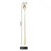 Cuchara de Acero Inoxidable con Forma de Calabaza y Punta Redondeada, Cuchara para Aceite, Cuchara para Mezclar, Cuchara para Condimentos, Cuchara para Hielo, Cuchara para Servir, Grado Alimenticio, Estilo Lujo Ligero