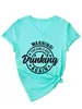 Amazon Wish Sitio Independiente Cómodo y Elegante Cuello en V para Mujer ¡Advertencia! La Camiseta de Manga Corta para Niña