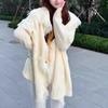Nuevo estilo coreano 2024, otoño e invierno, cárdigan de punto informal con solapa grande y flecos para mujer