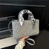 Bolso de Bufanda de Seda Lujo Ligero 2026 Principios de Primavera Cruzado Versátil Bordado Pesado Bolso Lady Dior Bolso de Mano Bolso Cuadrado Pequeño Bolso de Hombro Texturizado
