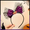 Diadema de Halloween para Niños Sombrero de Malla de Bruja Diadema de Calabaza Fantasma Accesorios para Disfraces de Fiesta Cosplay