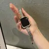 Adecuado para Apple iwatch7/SE/6/5/4/3 correa de metal con diamantes + funda tipo ladrillo estilo pequeño y fragante punto