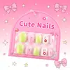 Piezas de Arte para Uñas de Dibujos Animados para Niños, Piezas de Uñas Portátiles Hechas a Mano de Anime Lindas, Parches de Uñas Terminados, Uñas Postizas, Piezas de Uñas