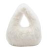 Bolso de Felpa para Mujer Color Sólido Moderno para Mujer Combinación Universal Bolso Dumpling Nuevo 2025 Bolso de Mano Sencillo Mao Mao de Alta Gama