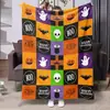 Venda Quente Amazon Halloween Manta de Flanela para Soneca Confortável Macia Impressão Digital Casual Manta de Ar Condicionado Atacado