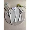 Camiseta de Manga Curta com Gola de Camisa Falsa de Duas Peças para Homens, Marca Tendência de Verão com Toque de Luxo, Gola Polo, Roupa Estilosa de Manga Meia-Manga Soltinha para Homens