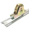 Riel de Piso para Puerta Corredera en Forma de U en Forma de V Rueda Integrada con Polea Rueda Doble de Hierro Fundido Tubo Cuadrado Redondo Puerta Corredera Direccional Doble Polea