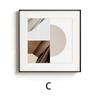 Arte de Nicho Geométrico Marrón Pintura Colgante Abstracta de Diseñador Fondo de Pared para Sala de Estar Sofá Decoración de Espacio Arquitectónico Mural