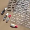 Pegatinas Finas y Flexibles para Uñas, Calcomanías de Uñas de Estilo Ins Modernas, Decoraciones de Uñas Florales de Letras Minimalistas Modernas, Uñas Postizas
