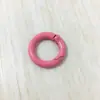 Hebilla de resorte de color, anillo de resorte de aleación de pintura de círculo abierto de metal, cadena para teléfono móvil, cadena para bolso, accesorios hechos a mano
