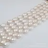 Acessórios para grampo de cabelo Hanfu DIY de pérolas de arroz ovais de duplo furo de alto brilho, ornamentos de cabelo de pérola com contas