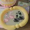Hebilla de Puerta E79 Negra Rosa Dulce Llavero Lindo de Kitty Colgante de Dibujos Animados Acrílico para Mochila para Mejores Amigos y Parejas