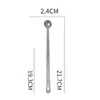 Cuchara Medidora de Acero Inoxidable 304 de Grado Alimenticio con Mango Largo y Escala para Polvo de Fruta, Granos de Café, Horneado y Condimentos