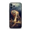Funda para iPhone 15 con diseño de tigre y lobo
