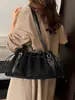 Bolso Tote Plegado Retro para Viajar para Mujer 2025 Invierno Nuevo Estilo Textura de Alta Gama Bolso de Hombro y Axila Casual y Elegante