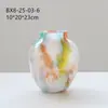 Adorno de Jarrón de Vidrio con Tinta de Color Fluido de Gama Alta para Sala de Estar, Mueble de TV y Mesa de Comedor, Adecuado para Arreglos Florales Hidropónicos