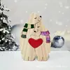 Manualidades de Rompecabezas de Familia de Osos de Madera Decoraciones de Madera para el Hogar