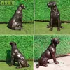 Escultura de Perro de Cobre Personalizada Perro Lobo de Latón Perro del Zodiaco Adornos de Perro de Cobre Manualidades Adornos para Puerta de Hogar y Oficina