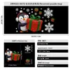 Decoraciones Festivas de Papá Noel Pegatinas Electrostáticas para Puertas de Vidrio Ventana Hombre de Jengibre Copo de Nieve Pingüino Regalo Oso Blanco