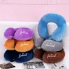 Almofada em Formato de U de Espuma de Memória para Suporte da Coluna Cervical, Travesseiro de Pescoço para Viagem Transfronteiriça com Logotipo Personalizado