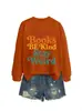 Leer libros ser amable Amazon Wish comercio exterior transfronterizo casual nueva sudadera de manga larga para mujer otoño e invierno