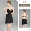 Kameixue Ropa de Dormir Sexy Estilo Puro Deseo Camisón de Encaje para Mujer Cintura Francesa Reveladora Conjunto de Satén Bata de Mañana Ropa de Casa 2337