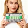 Unhas Usáveis Foscas Estendidas Ultrafinas Caixa com 500 Peças Novas Pontas para Nail Art de Meio Cobertura Transparente Gota d'Água