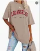 Camiseta de Moda de Color Sólido para Hombre y Mujer, Versátil, de Cuello Redondo, Estilo Urbano con Alfabeto, Manga Corta, Talla Grande, Verano, Nueva