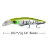 Conjunto de Iscas Mais Vendido no Exterior, Conjunto de 10 Peças de Minnows Afundantes Multicores com Olhos de Peixe Realistas 3D, Iscas de Pesca