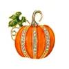 Broche Europeu Mais Vendido para Halloween com Strass Anti-Exposição Charme Estiloso Liga Fresca Esmalte Gotejante Abóbora Broche para Cardigã