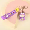 Llavero de goma suave de dibujos animados de PVC, muñeco de peluche 3D personalizado, colgante para mochila, llavero, accesorio para bolso, regalo pequeño
