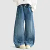 Jeans de Otoño para Niñas 2026 Nuevo Estilo para Niñas Mayores, Pantalones de Pierna Ancha de Moda, Pantalones Largos Versátiles Casuales de Pierna Recta