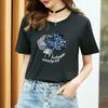 Camiseta Branca Feminina de Manga Curta, Moda de Nicho para o Verão, Estilo Coreano, Tamanho Grande, Caimento Solto, Emagrecedora, Top Versátil, Estilo Simples