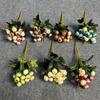 Brote Perlado Simulado de 15 Cabezas, Ramilletes de Flores Artificiales para Bodas, Arreglos Florales Hechos a Mano de Alta Gama, Flores para el Paisajismo del Salón de Bodas