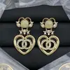 Brincos Chanel Camélia Preto e Branco Duplo C, Novos Brincos em Formato de Coração/Pentagrama, Acessórios de Orelha Longos com Franjas Atacado