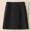 Falda Larga de Lana Personalizada para Mujer Otoño Invierno 2024 Nueva Cintura Alta Bodycon Petite Falda de Lana Casual