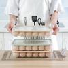 Caja de almacenamiento de huevos para refrigerador, refrigerador de cocina, caja de almacenamiento de conservación para el hogar, caja de bolas de masa hervida, caja de huevos de plástico, caja de wonton