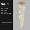 Moderno Simples Lustre de Cristal para Escada Casa Duplex Lustre Longo Oco Pé Direito Alto Rotativo Grande Lâmpadas de Sala de Estar