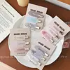 Pinza para el pelo de estilo coreano, a cuadros dulces y lunares, sin costuras, para mujer, pinza de verano con flecos, pinza de pico de pato para lavar la cara y maquillaje