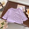 Ropa de Bebé para Verano 2026, Ropa con Protección Solar, Camisa para Aire Acondicionado, Cárdigan de Color Liso, Abrigo Delgado de Manga Larga para Recién Nacido