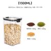 Tarro sellado de plástico transparente para almacenamiento de alimentos en la cocina, ideal para refrigerios y almacenamiento en seco.