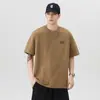 Camiseta de Manga Corta de Peso Pesado de Gama Alta para Hombre Verano 2026 Nuevo Estilo Holgada Talla Grande Marca de Tendencia Americana Cuello Redondo Top de Media Manga
