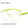 2020 nuevas gafas sencillas para niños montura redonda retro gafas anti luz azul gafas de espejo plano de color caramelo para niños