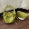 Bolso de Mano Tejido Transfronterizo Bolso Cubo para Mujer 2026 Nuevo Estilo Bolso Madre-Hija Bolso de Hombro Casual de Alto Valor Bolso Cruzado de Moda