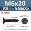 Tornillos Autorroscantes de Cabeza Avellanada Hexagonal Kca Zinc Negro Grado 8.8 Tornillos para Madera de Alta Resistencia con Cabeza Plana y Punta Aguda M2M3M4M6