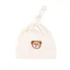 Chapéu dobrável com nó estilo urso para meninos e meninas, quente para outono e inverno, proteção para fontanela de recém-nascidos, chapéu infantil