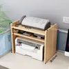 Rack de armazenamento para impressora, prateleira de mesa, rack doméstico para armazenamento de arquivos de mesa, pequeno armário para cópias