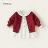Coleção Conjunto Vermelho para MeninasVestido sem mangas com gola alta conjunto de duas peças para meninas conjunto infantil